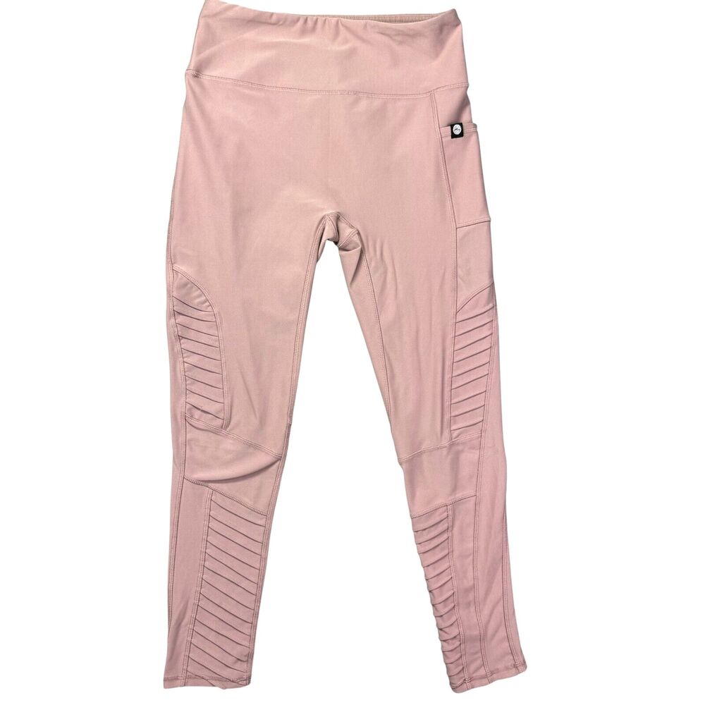 X by Gottex Leggings Women's Medium Pink Performance Active Pants Stretch Yoga